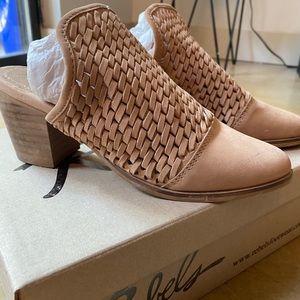 NEW Woven Leather Booties